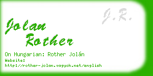 jolan rother business card